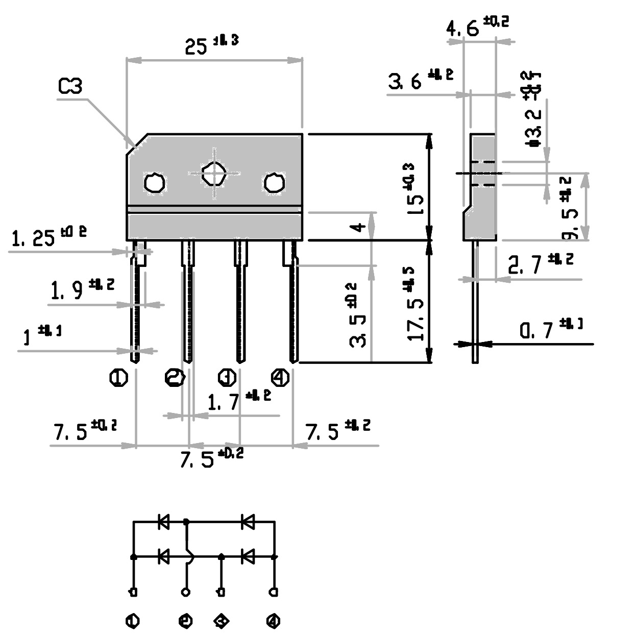 D4SB80 (4A; 800V)